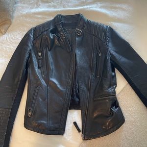 Bernardo Genuine Leather Moto Jacket
